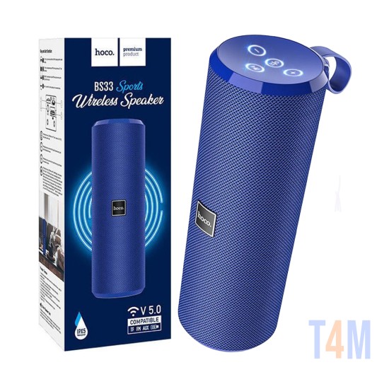 Hoco Sports Wireless Speaker BS33 Voice FM/TF/AUX/USB 1200mAh BT V5.0 Blue